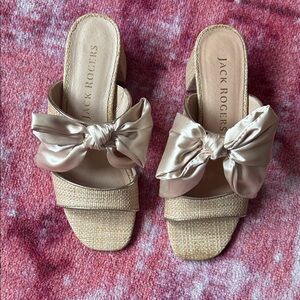 Jack Rogers Satin Bow Slide